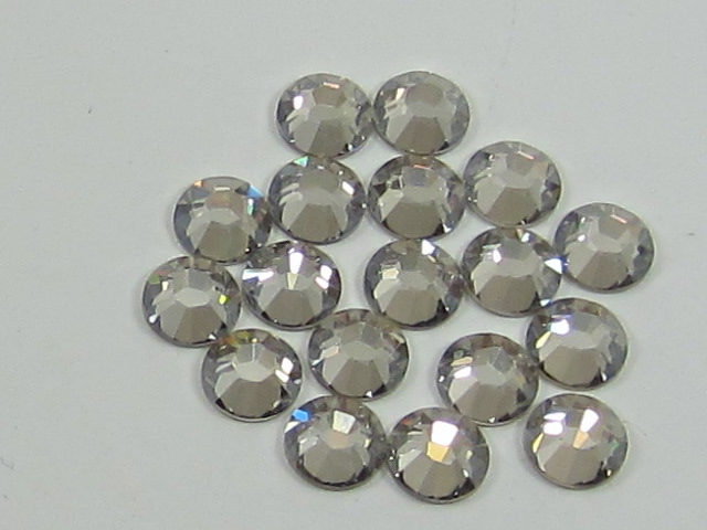 12 pcs. 34ss CRYSTAL SILVER SHADE HOTFIX European Rhinestones